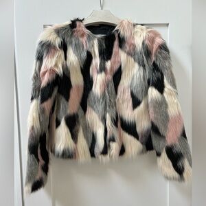 Cynthia Rowley faux fur coat